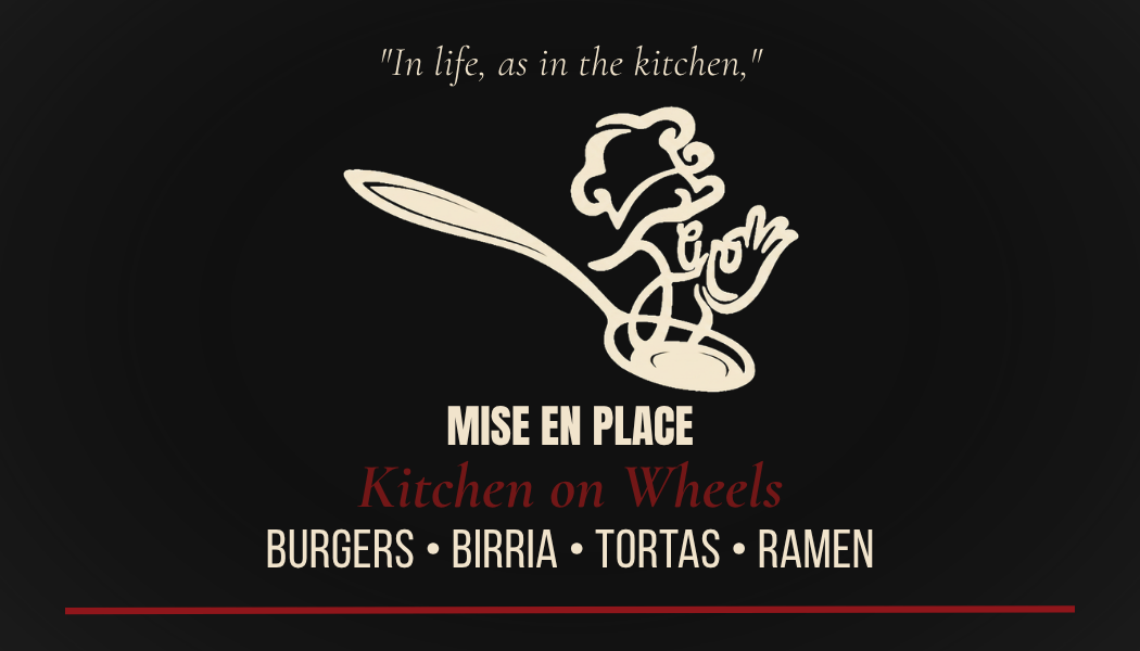 Mise en Place business card, logo side